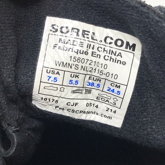 Sorel Toronto Waterproof Leather Suede Lace Up Wedge Snow Winter Boots 7.5 black - Picture 13 of 14